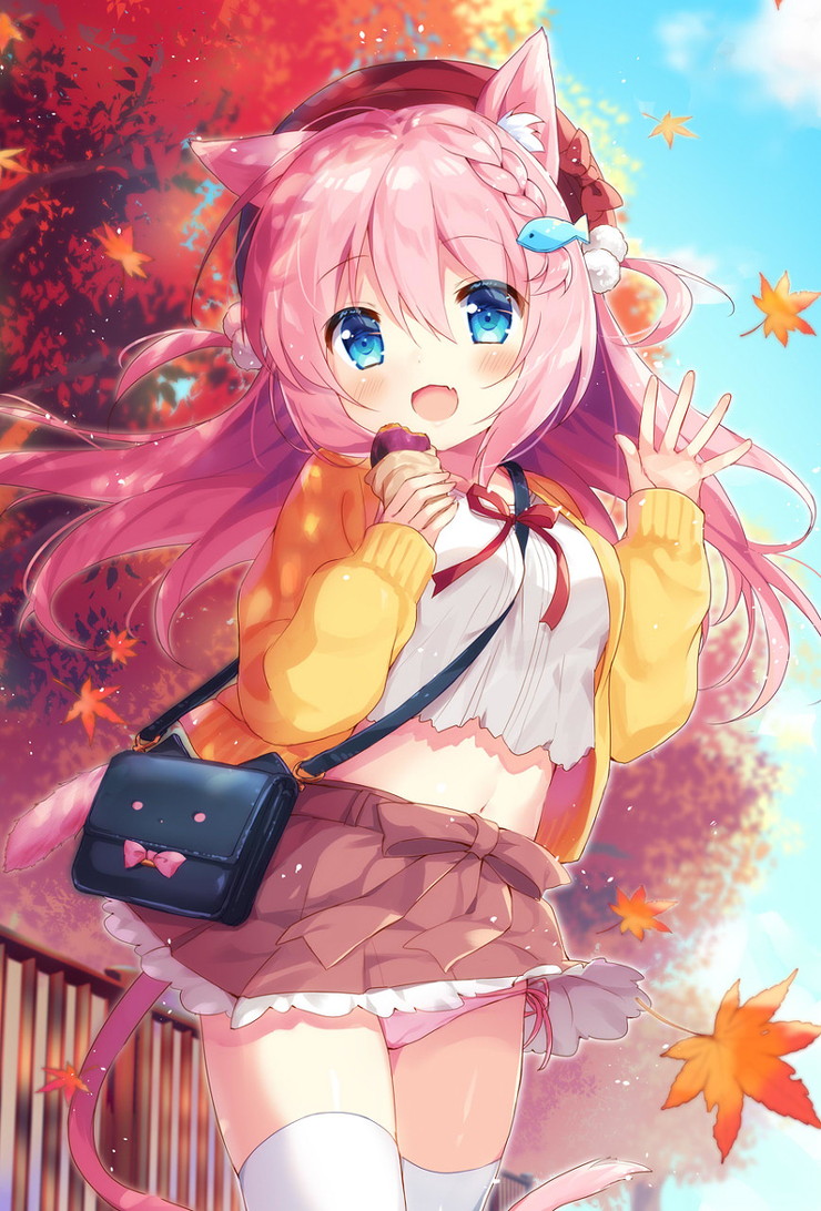 【二次】パンツがチラリズムしているパンチラエロ画像 Part１