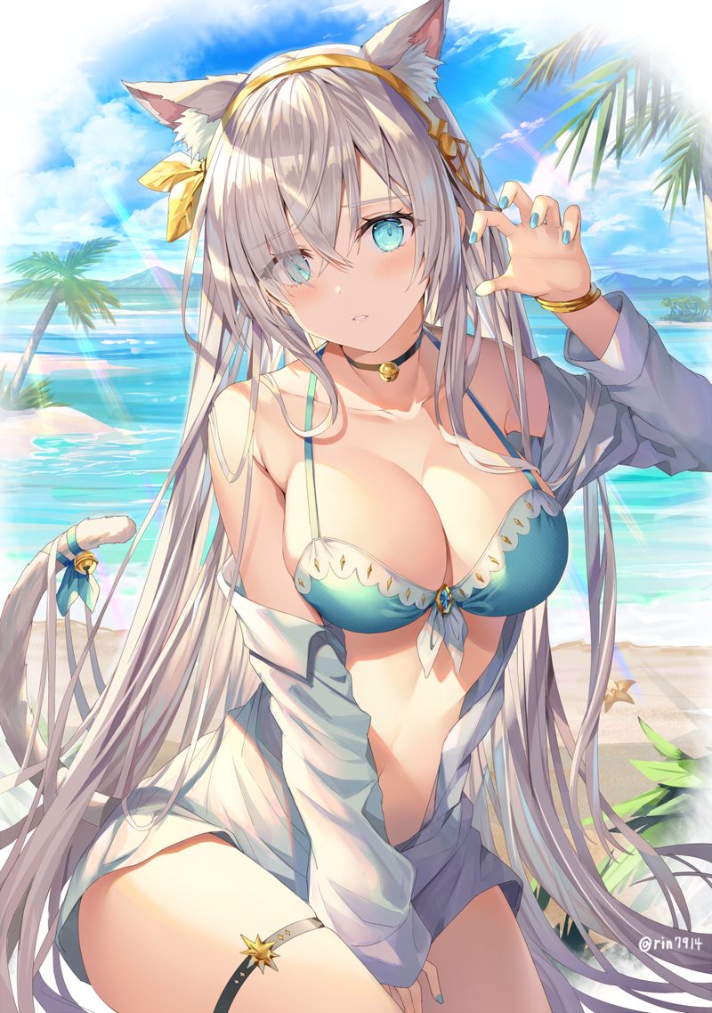 【二次】海、水辺にいる女の子のエロ画像 Part９