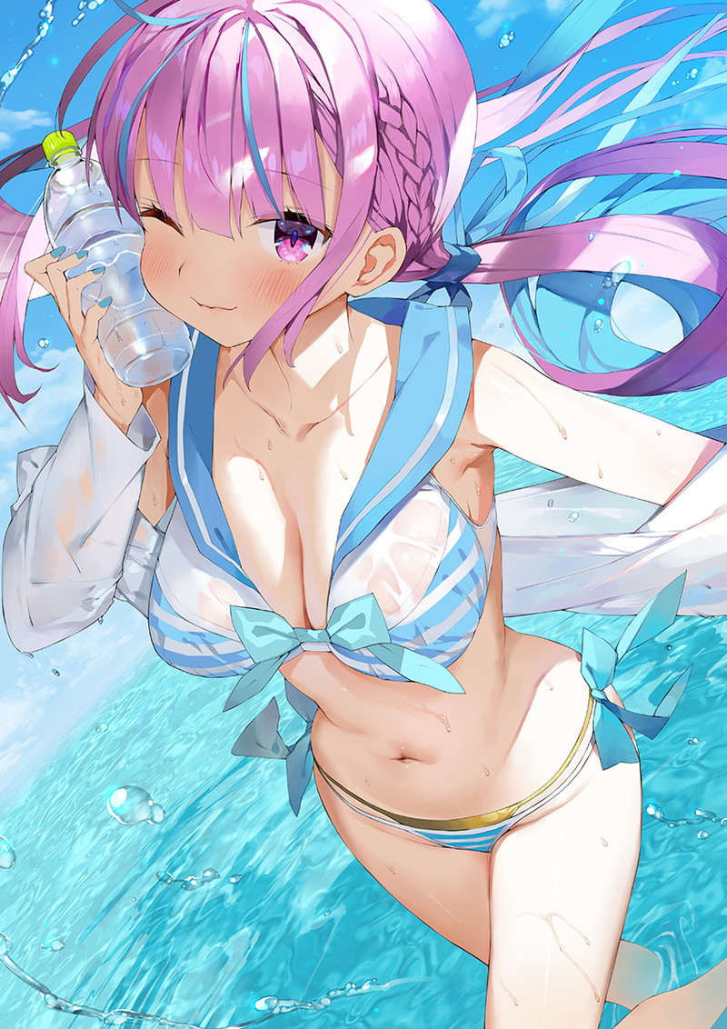 【二次】海、水辺にいる女の子のエロ画像 Part９