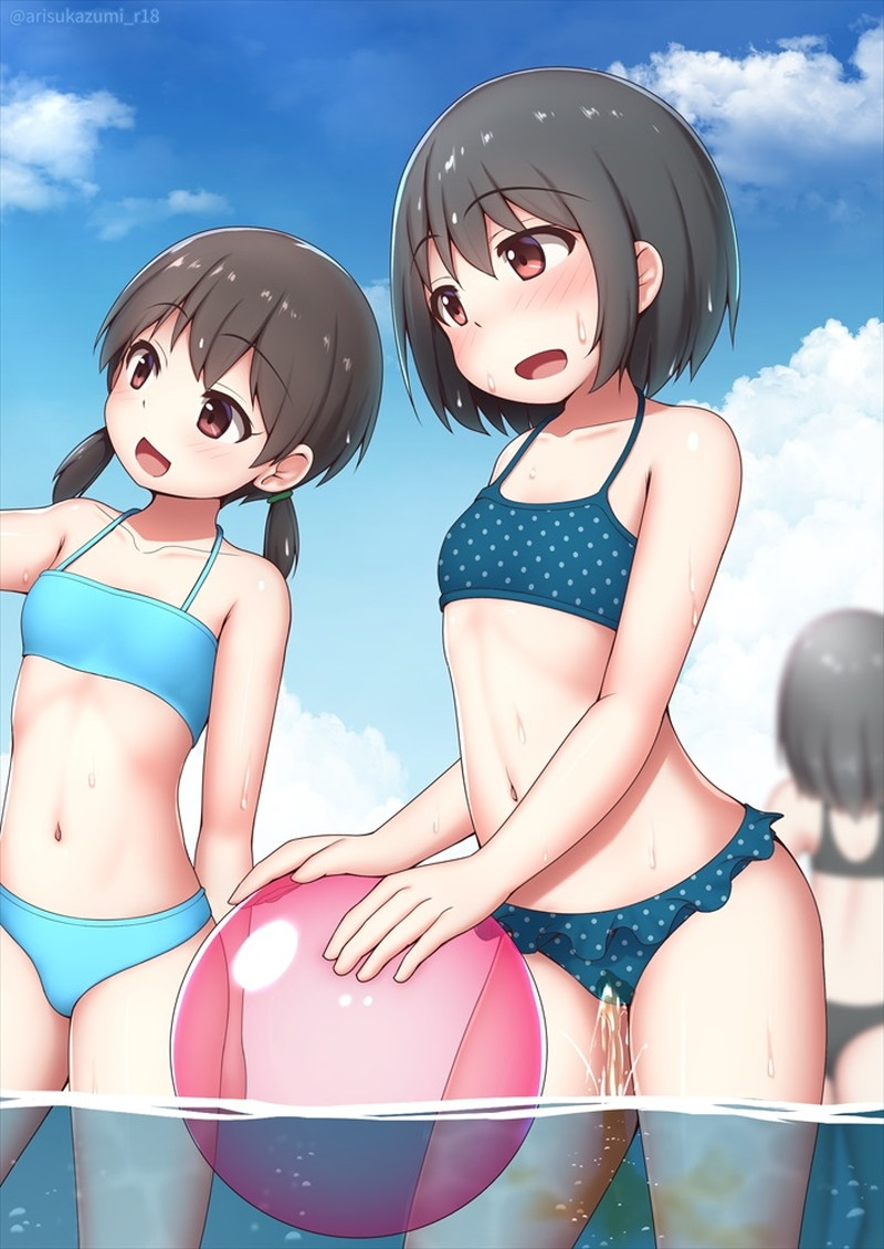 【二次】海、水辺にいる女の子のエロ画像 Part９