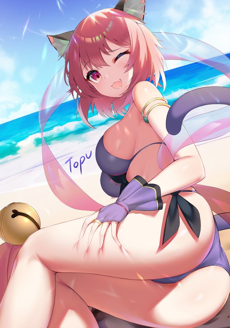 【二次】海、水辺にいる女の子のエロ画像 Part９
