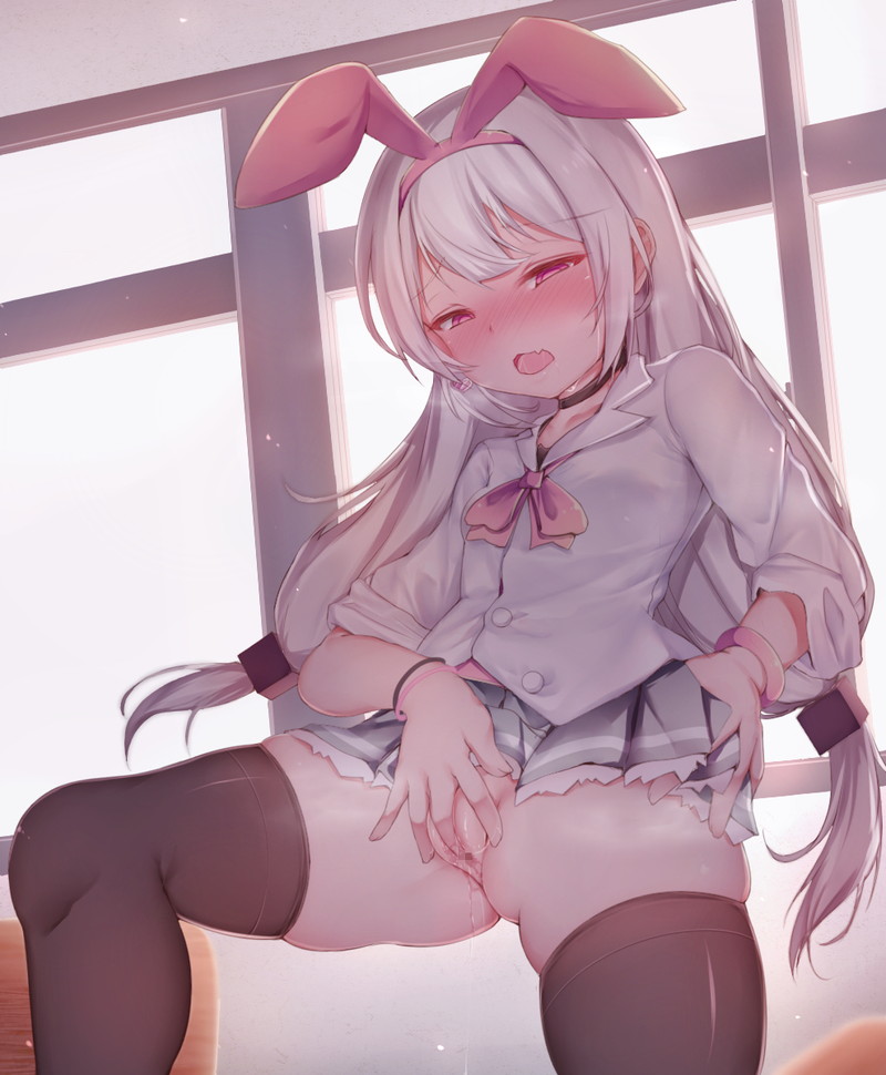 【二次】太もも絶対領域がエッチなニーソックス画像 Part１９