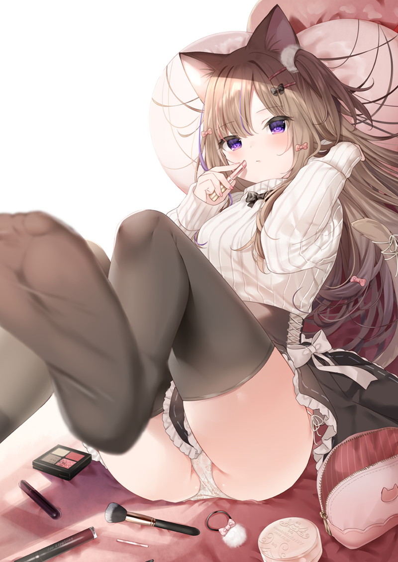 【二次】太もも絶対領域がエッチなニーソックス画像 Part１９