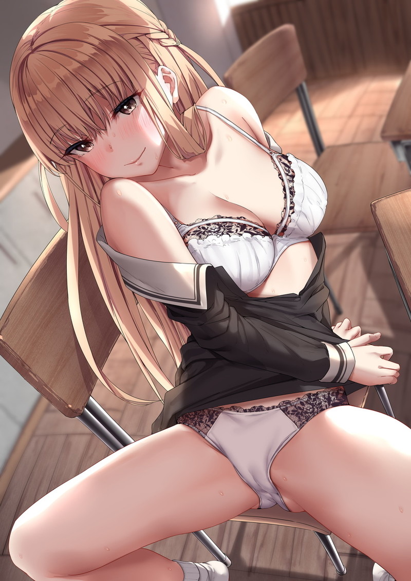 【二次】エッチで可愛いブラジャーを付けた女の子のエロ画像 Part２６