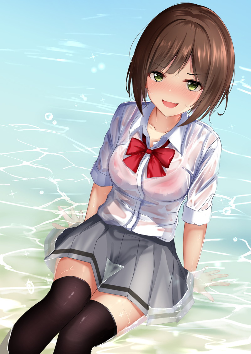 【二次】濡れ透けやスケスケな服を着た女の子のエロ画像 Part１２