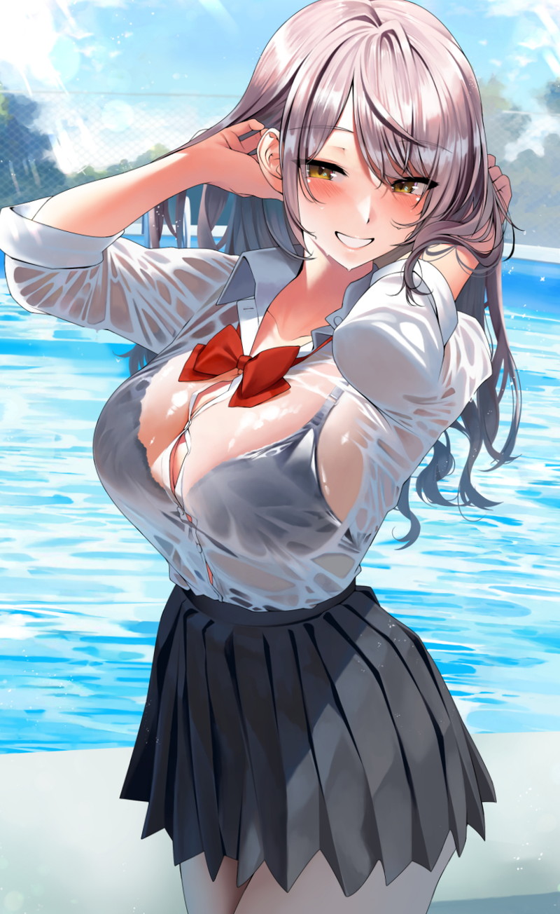 【二次】濡れ透けやスケスケな服を着た女の子のエロ画像 Part４９